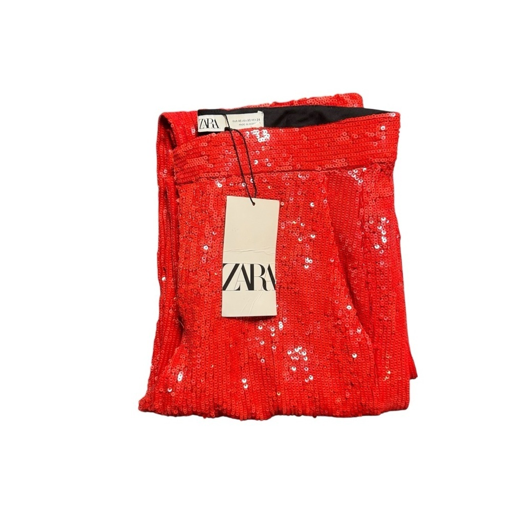 NWT ZARA Sequin Trousers size XS - Picture 11 of 12